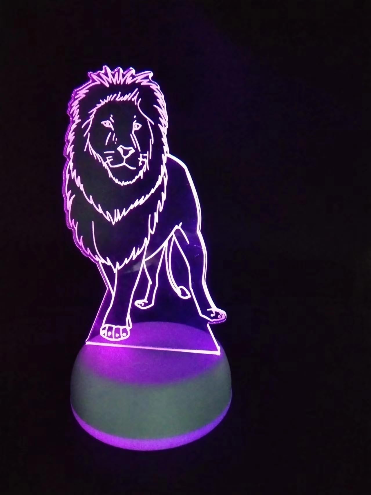 Xdorra Lion 3D Lamp Gift for Men, Lion Leo Acrylic Arts Bedroom Office Light Decoration, Birthday Party Decorations Leo Gifts for Father, Boss, Uncle or Men