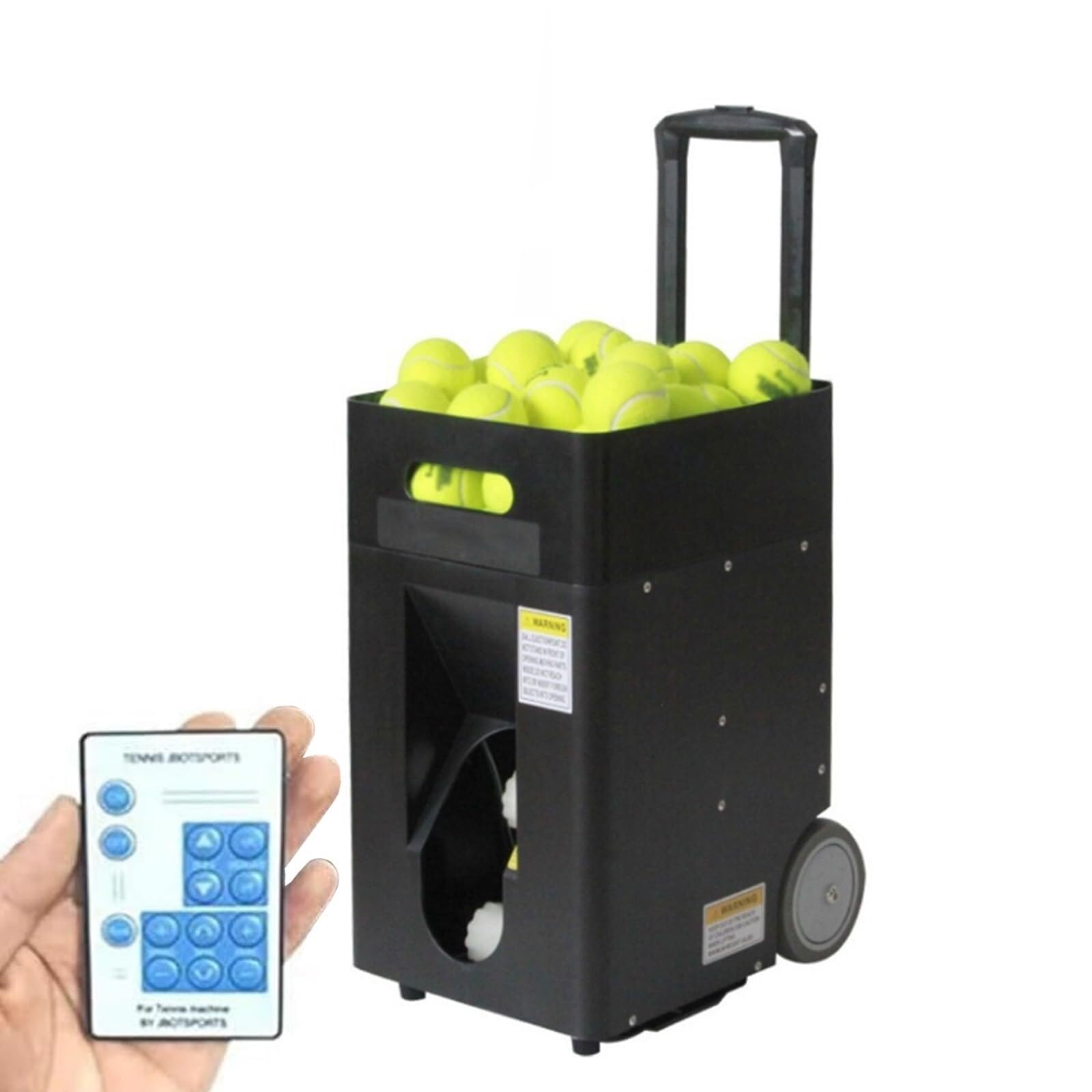 Máquina de servir pelotas de tenis, cañón portátil con aplicación y control remoto, velocidad y ángulo ajustables, capacidad para 50 pelotas, fácil de usar para entrenamiento y práctica