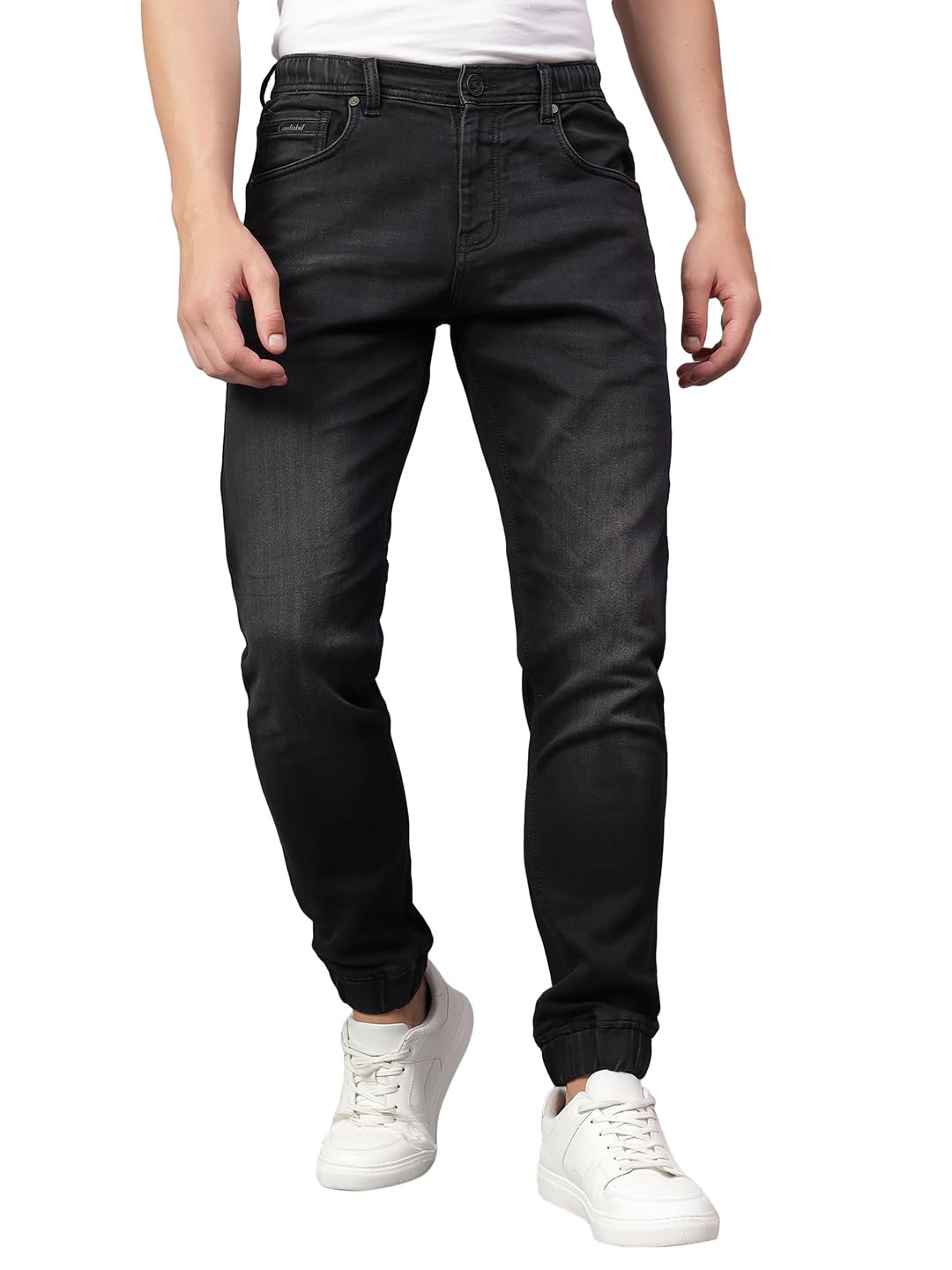 cantabil Denim Mid Rise Full Length Regular Fit Casual Jogger for Men | Joggers for Mens | Mens Full Length Cotton Blend Casual Jogger (P_MJOG00013)-picture-28