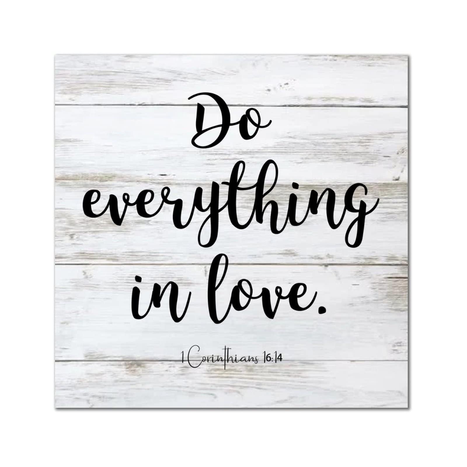 Plaque murale en bois Do Everything in Love pour sublimer votre entrée