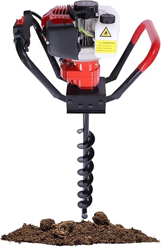 Miniatura 1 de Excavadora de agujeros de poste, 43 CC 1.7 HP, extractor de agujeros de poste de gasolina de 2 tiempos con 3 brocas para plantas de jardín de granja