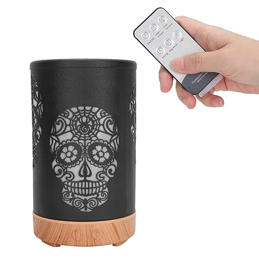 Luftbefeuchter Gesichtssauna, Diffusor mit ätherischen Ölen, Tragbare Fernbedienung Aroma Diffusor LED Licht Luftbefeuchter(EU)