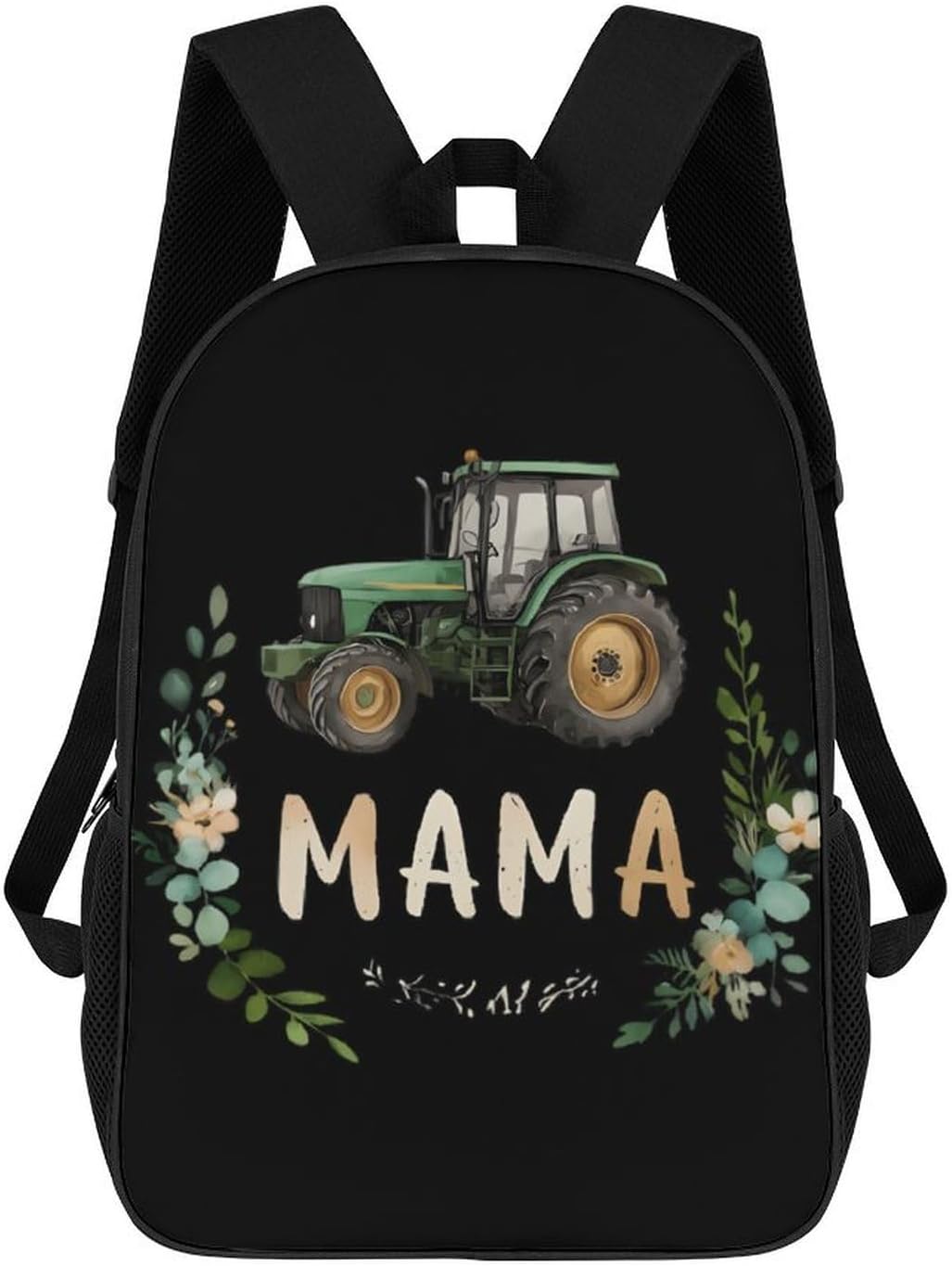 MAMA Tractor Unisex Backpack 17" Casual Daypacks Simple Shoulders Bag for Camping Hiking Travel Gear