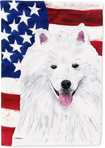 Miniatura 21 de Caroline's Treasures SS4017GF Bandera de Estados Unidos con Bulldog Inglés para jardín, bandera decorativa para patio exterior, patio, parterres,