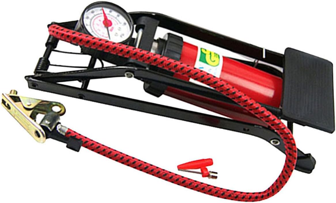 Foot Pump for Car Tires Bike Tire Floor Pump Pressure Gauge Multi-Functional Valves