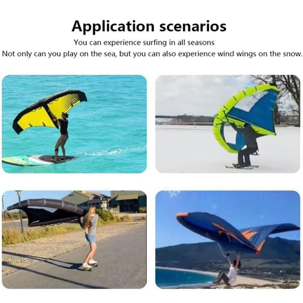 Aufblasbares Hydrofoil Board mit Handsegel und Kitesurfflügel für Wassersport und Kiteboarding