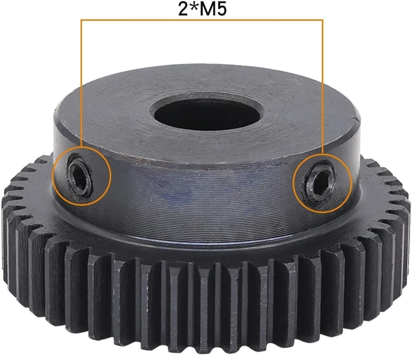 Modulritzel, Motorritzel, 1 Modul 46T 47T 48T 49 Zähne Stirnrad 45 Ritzel aus Kohlenstoffstahl 8 mm 10 mm 12 mm 15 mm Bohrung Hochfrequenz-Abschreckgetriebe Stirnradkegel(46 Teeth*10 Mm Bore)