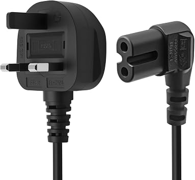 3M Power Cable for Samsumg TV,2 Pin Right Angle Power Lead Wire Electrical Cord,90 Degree Figure 8 C7 Replacement Mains Power Cord UK Compatible with Samsung/Lg/Sony/Panasonic/Hisense/Sharp/PS4/PS5
