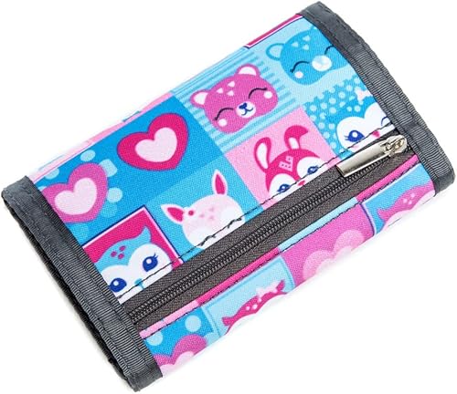 Miniatura 6 de Billetera para niños y niñas, billetera para niños pequeños, billetera de lona triple para exteriores, billeteras juveniles para niños y niños,