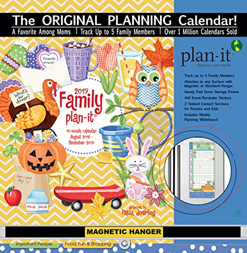 Wells Street by Lang Family Plan-It Plus, 17 Month Calendar August 2016-December 2017 (17997009162)