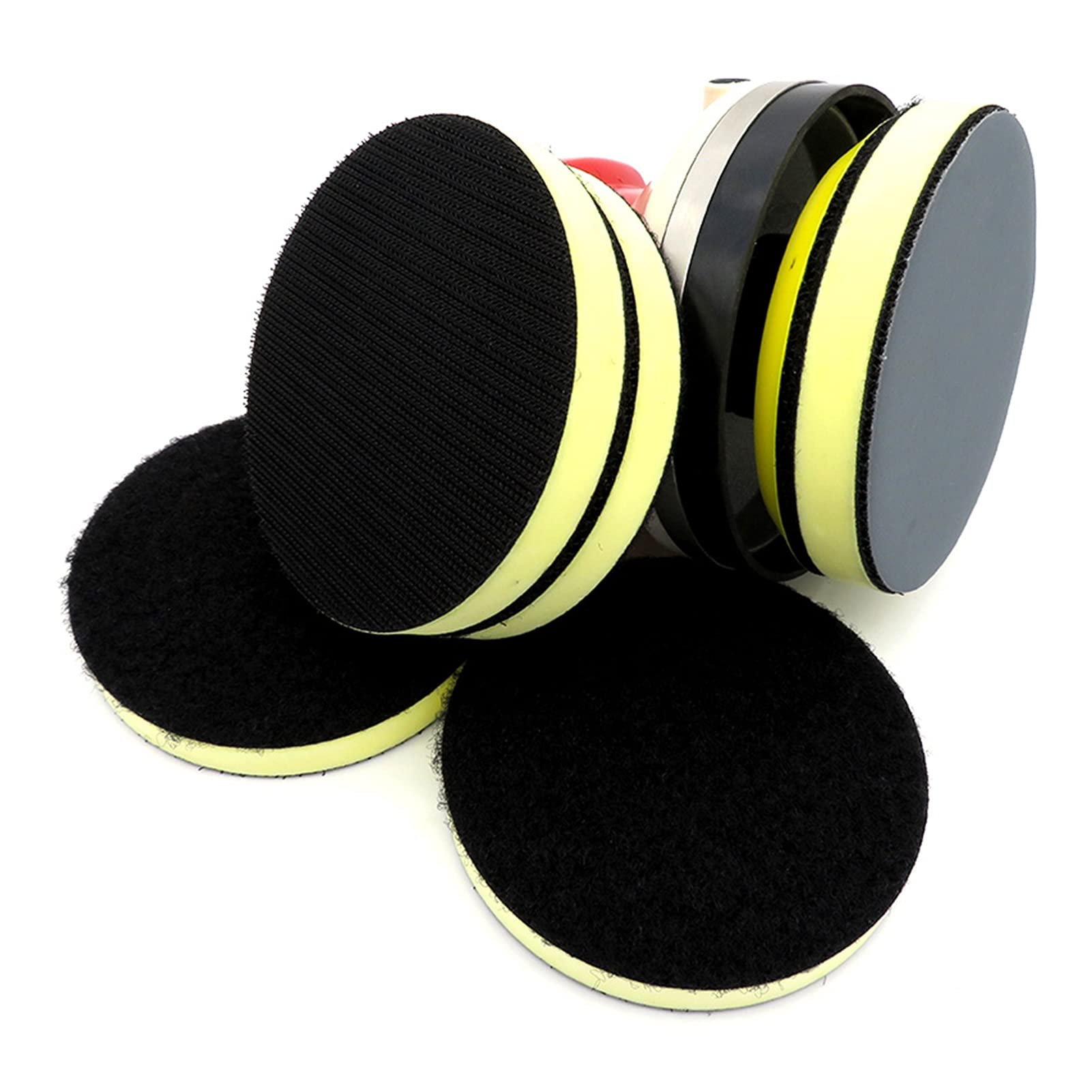 Pad polerski 5 sztuk 4 "100mm Hook and Loop PU Foam Interface Pad Medium Gęstość Szlifierka Pad Pad Polering Pad Power Tool