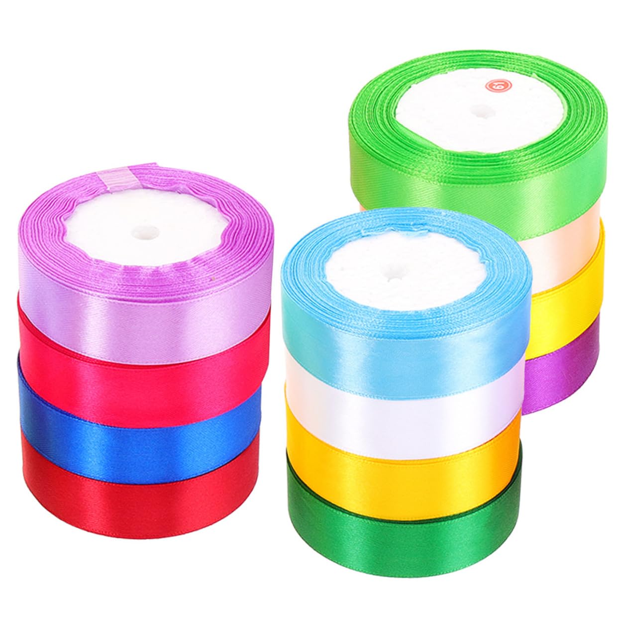 12rollos Cintas De Satinado Anchas Para Manualidades y Envolver Regalos