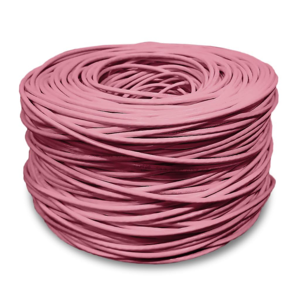 Dripstone Câble solide CAT6 UTP de 305 m - 23 AWG/LAN - Ethernet RJ45 - Rose