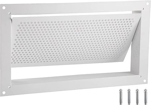 Miniatura 10 de VEVOR, 8 pulgadas de alto x 16 pulgadas de ancho x 2 pulgadas de profundidad, reduce el riesgo de daños de la base, negro, ventilación de inundación