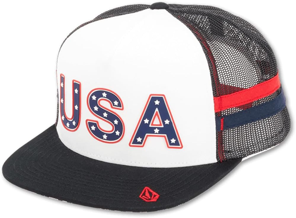 Volcom Men's Trucker Snapback Hat, USST Black, One Size