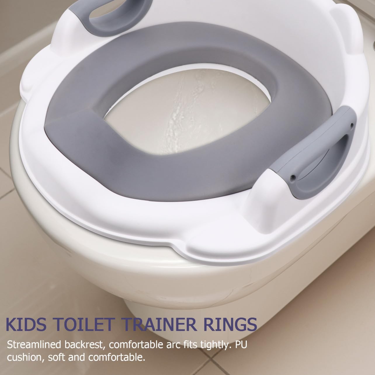 GARVALON 1pieza Asiento De Inodoro Para Niño Niña Cojín Pu Reductor De Wc Para Entrenamiento De Baño Diseño Para Niño Niña y Niñas Fácil De Limpiar y Antideslizante