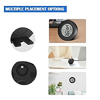 Vista 4 de 2 mini termómetro digital para interiores, medidor de higrómetro, medidor de precisión, temperatura ambiente y humedad para humidores de reptiles