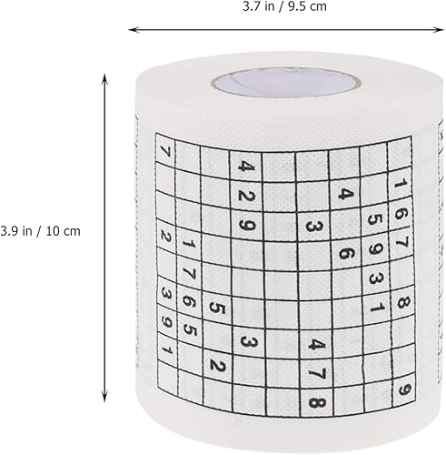 Miniatura 6 de Impreso divertido papel Sudoku papel higiénico baño tejido