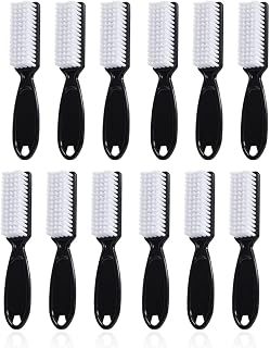 12Pcs Nail Brush for Cleaning Fingernails, Handle Grip Cleaning Brush for Nail and Toenail, Nail Dust Brush Manicure Pedicure Tools Scrubbing Brush Women Men Home Salon (Black)