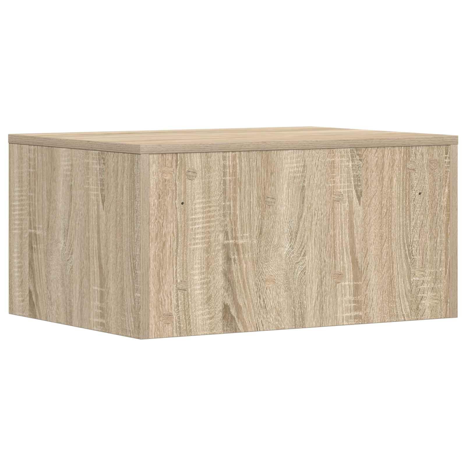 Stół ścienny z dębu Sonoma z materiału drewnopochodnego, 60 x 45 x 30 cm, montowane na ścianie, biurko do domu, laptopa, komputera, do nauki, biura i małych pomieszczeń, łatwa w pielęgnacji