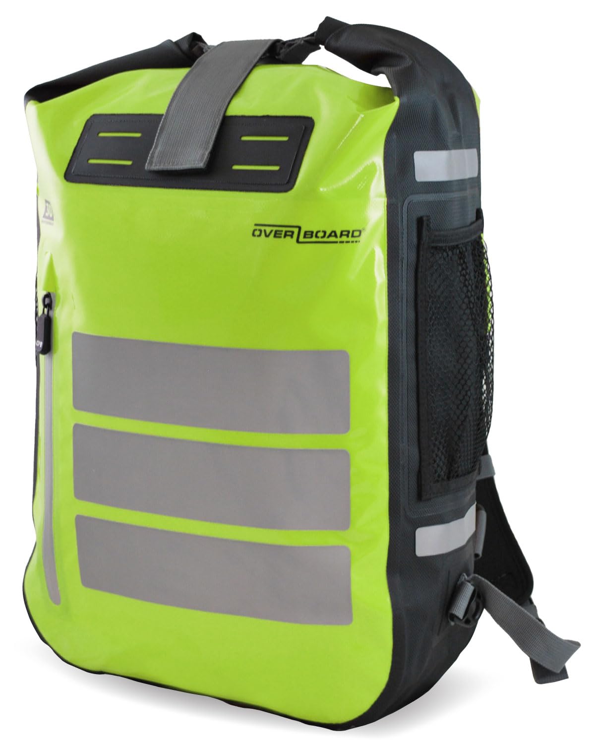 Overboard 30L Pro-Vis Waterproof Backpack – High Visibility Reflective Dry Bag, 100% Waterproof Roll-Top Rucksack for Cycling, Commuting & Outdoor Adventures