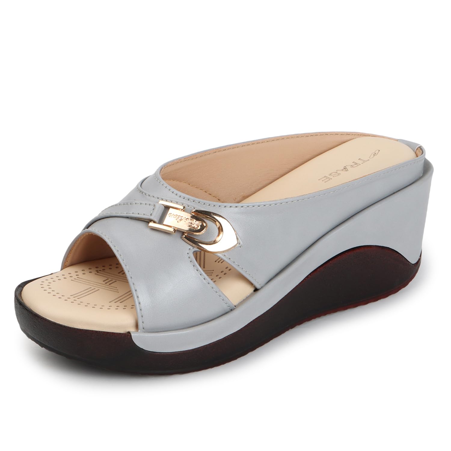 Women's Fashion Sandal, Faux Leather, Comfortable and Stylish Wedges| Soft Cushion Footbed For Women & Girls | For Casual Wear & Formal Wear Occasions 2.5 inches heel-image-25