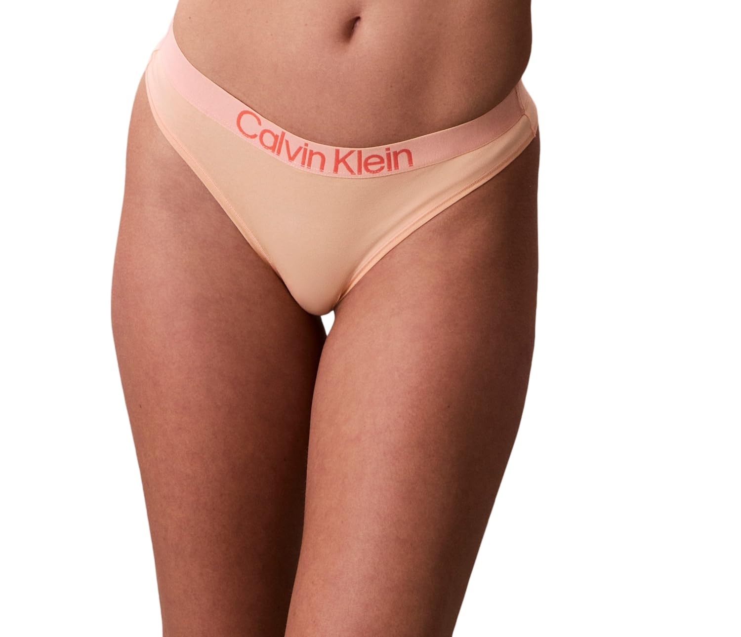 Calvin Klein Women THONG ORANGE (Peach Bliss) S