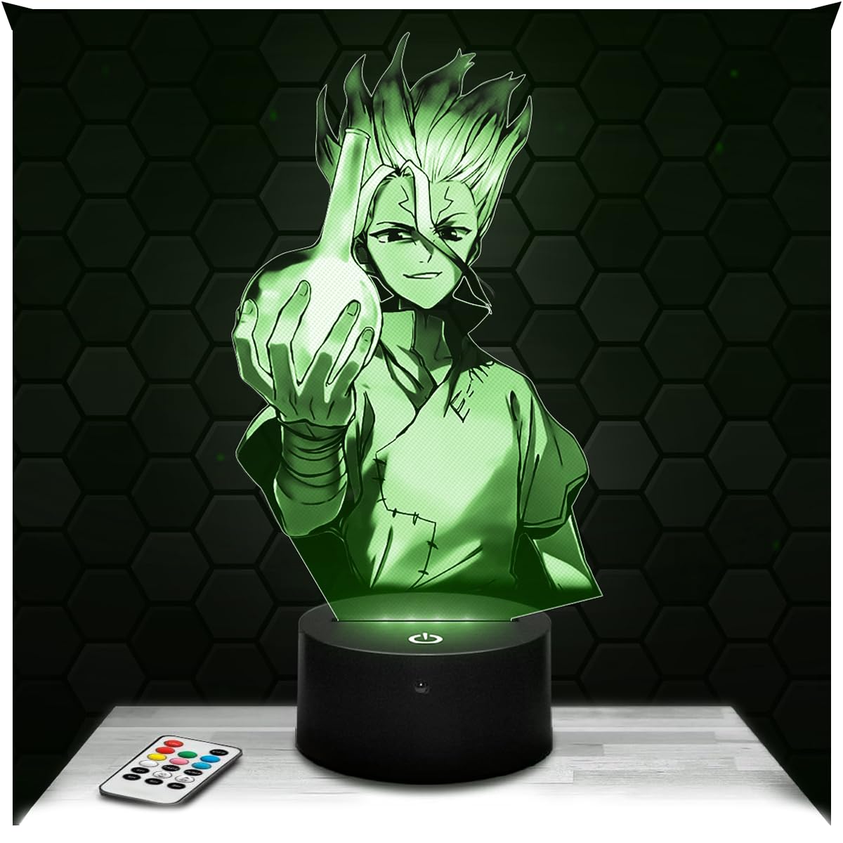 Bedside lamp Manga Senku Ishigami, Gift idea for Teenagers, Manga Senku Ishigami Manga Accessory Anime Teenage Boy's Room Decor Office Christmas, Gift idea TOP
