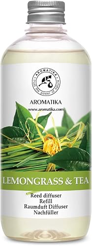 Miniatura 1 de Difusor de varillas de hierba de limón, té de 17.0 onzas líquidas, difusor perfumado, repuesto de difusor de habitación con aroma, ambientador de