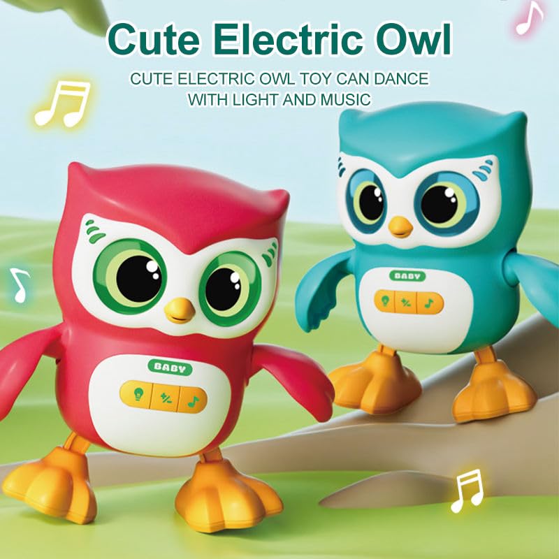 Image of Jack Royal Owl Interactive Toy, Little Owl Sleep Soother with Lights and Music Sounds, Smart Dancing Singing Educational Cute Baby Owl Toy for Kids Aged 6 and Up (Red)