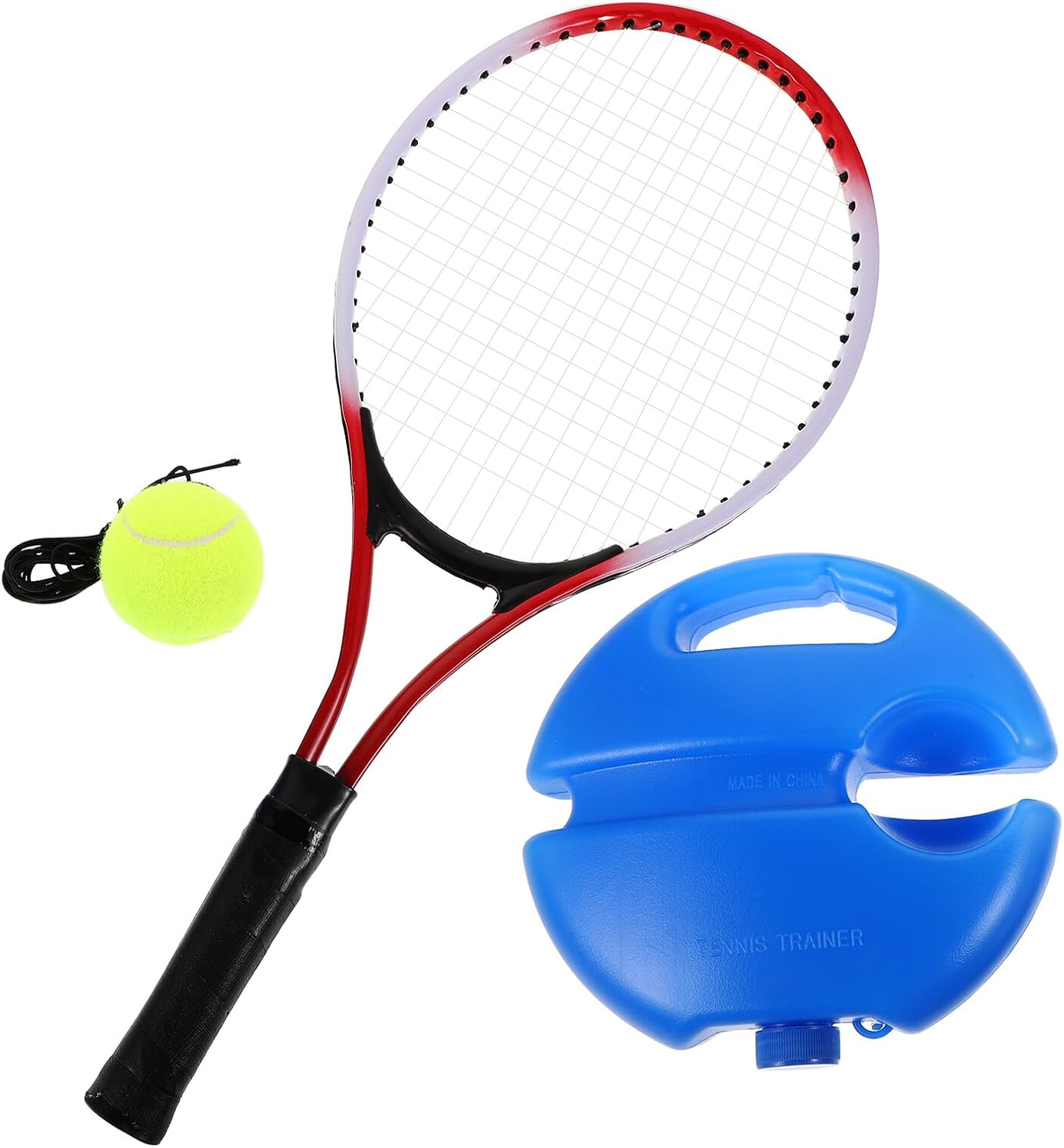 Abaodam Portable Tennis Trainer Set for Beginners Rebounder Equipment with Resilient Ball for Tennis Practice Training Device for Skill Improvement and Muscle Memory Development
