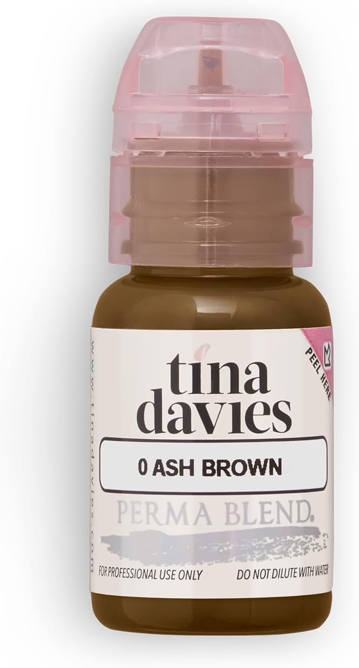 Professional X Perma Blend Brow Pigment - Permanent Eyebrow Makeup - Colours Heal True to Tone - High Retention - Ash Brown, 1/2oz