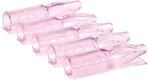 Miniatura 5 de 5 puntas de filtro de vidrio W'cked reutilizables para conos de papel enrollados, cigarrillos delgados, boquillas de punta rodante de vidrio (rosa)