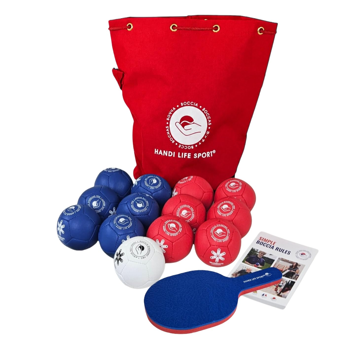 Handi Life Sport Boccia Standard Pro Set, 13 Balls, Referee Paddle
