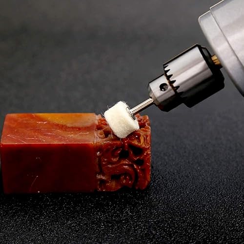 Miniatura 7 de Oudtinx Juego de accesorios de pulido de molienda montados en mandril de fieltro de lana multifuncional, 100 piezas, viene con vástago Dremel de 18