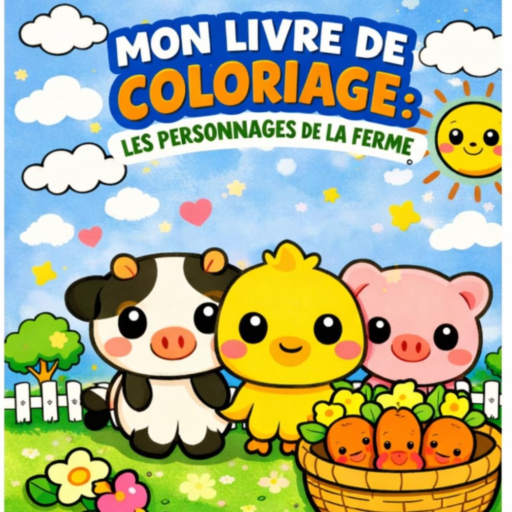MON LIVRE DE COLORIAGE: ANIMAUX DE LA FERME