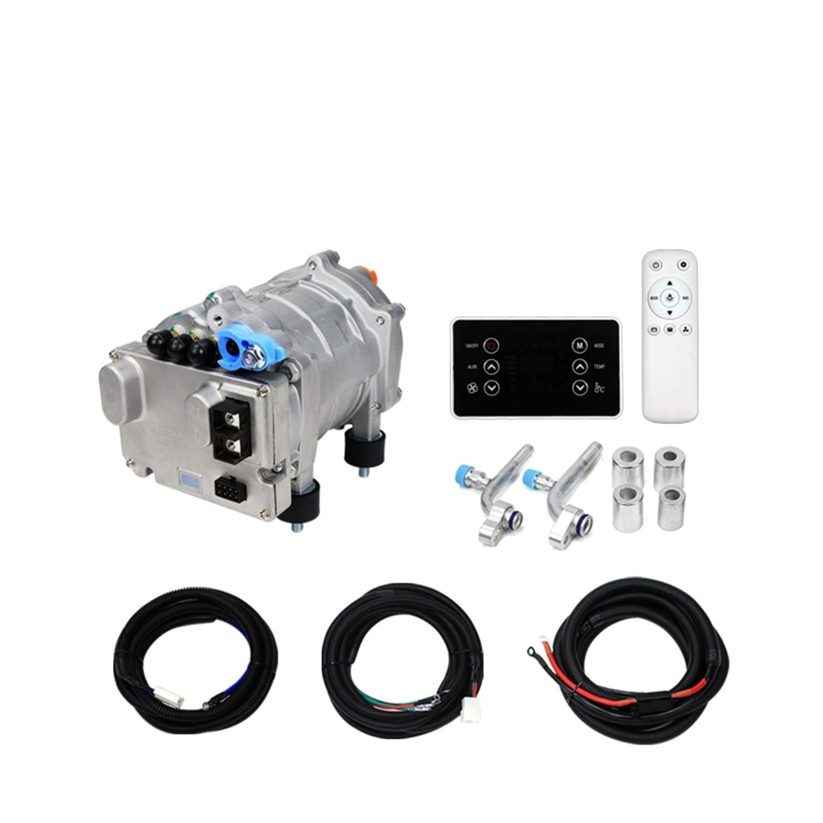 Compressore Di Risparmio Elettrico Dell'inverter Elettrico Per Auto 12V | 24 V Camper RV Camion Trattore Conversione Di Energia Parcheggio Aria Condizionata(Set C 800W 12V)