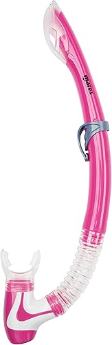 Miniatura 5 de Mares Junior Combo - Juego de equipo de esnórquel pirata neón, máscara de silicona de visión amplia de doble lente y esnórquel flexible con boquilla