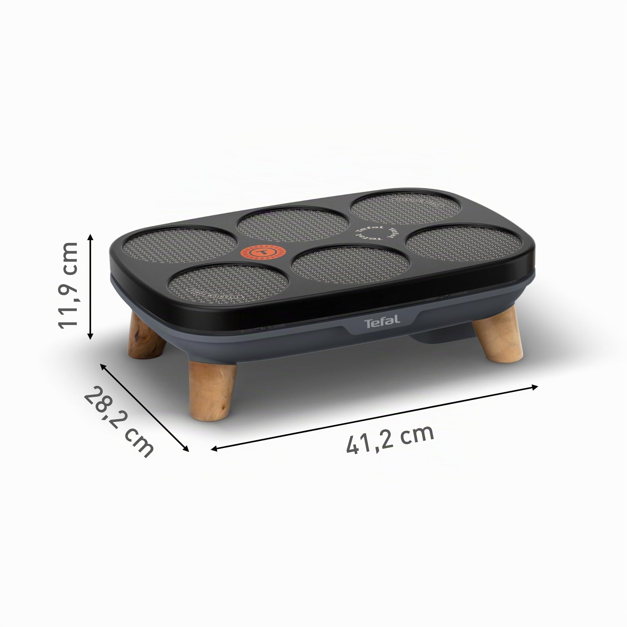 Tefal Crêpier Gourmet PY901BF1 Elektrischer Crêpes-Topf, 6 Ausgaben, Antihaftbeschichtung, einfache Aufbewahrung, Thermo-Spot,