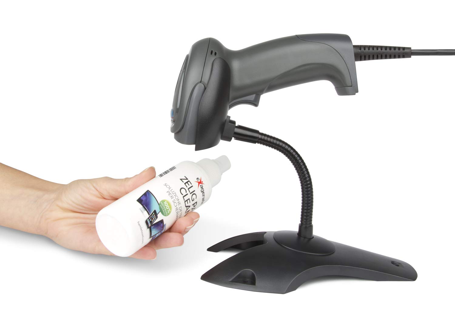 Hamlet HBCS2D100U Barcode Scanner 2D USB Professionale - Lettore di Codici QR (2D) e Codici a Barre Lineari (1D) con Tecnologia di Scansione 2D imaging CMOS.