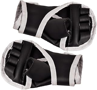 BESPORTBLE 1 Par De Luvas De Luta De Boxe Pretas Luvas De Boxe Luvas De Treinamento De Meio Dedo Luvas De Boxe Profissionais Luvas De Kickboxing Suprimentos De Boxe Preto Pu Couro Luvas