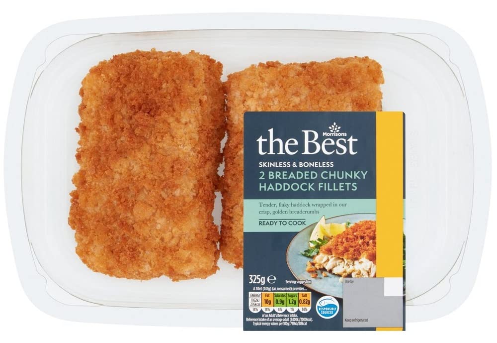 Morrisons The Best Breaded Chunky Haddock, 325g