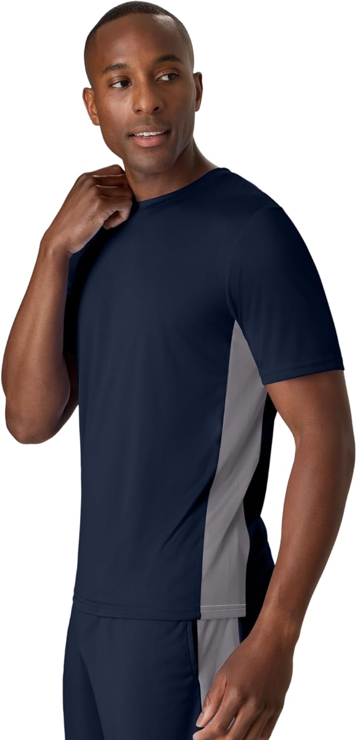 Hanes Men's T-Shirt, 5-Pack, Cool Dri Short-Sleeve Tees, Moisture-Wicking, Colorblock