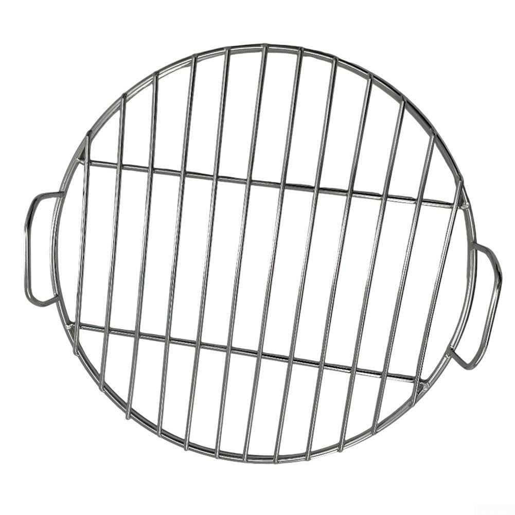 Okrągły ruszt do gotowania ze stali nierdzewnej z uchwytem do grilla czajnika Weber 57 cm, zamiennik średnicy 45 cm, do modeli 7432 i 1241304, łatwa do czyszczenia, część do grilla (55 cm)