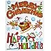 6 Christmas Window Cling Happy Holiday Reusable Sticker Decal Decorations Includes Santa Sleigh Snowman Winter Snowflake Gingerbread man Reindeer & Merry Christmas Classroom Party Supplies Accessories