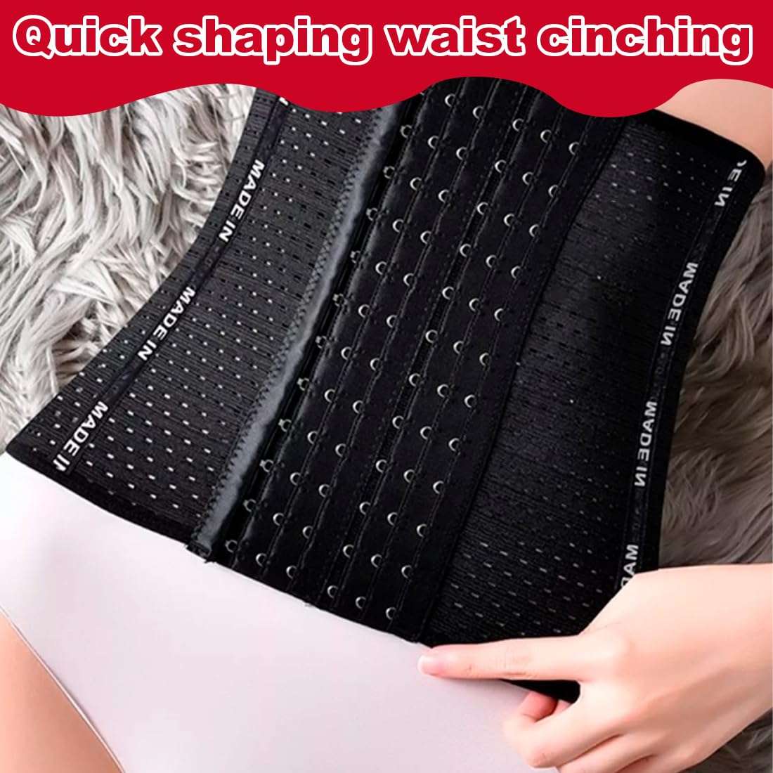 PBAHAUP Faja Postparto Mujer y Poscesárea, Ajuste Perfecto con Soporte Suave, Cinturón Abdominal Transpirable de Cierre Autoadherente para Recuperación Cómoda Postparto, Moldeadora y Ajustable — view 2