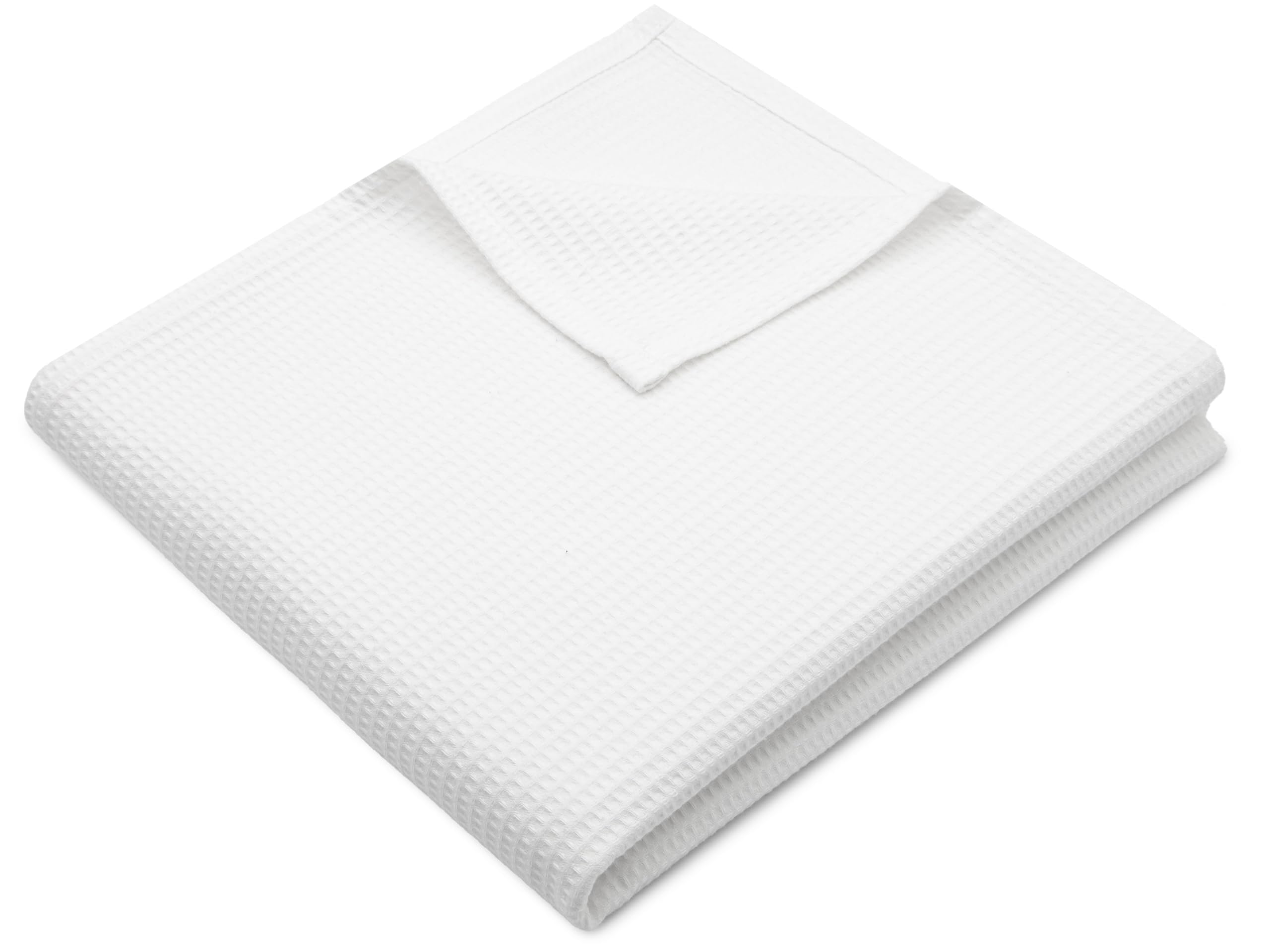 ZOLLNER Cuddly Blanket in 150 x 200 cm - 100% Cotton - Timeless Waffle Pattern - Wrinkle-Resistant and Breathable Couch Blanket in White - Washable up to 60°C - Hotel Linen Quality - Oeko Tex®-image-9