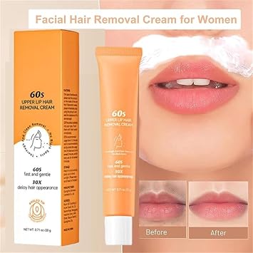 Joy Pretty Hair Removal Cream – Barebliss Facial Hair Removal Cream, 60s Upper Lip Hair Remover Cream, Womens Facial Hair Remover for Body Face Lips, for Sensitive Skin (2 Pcs)
