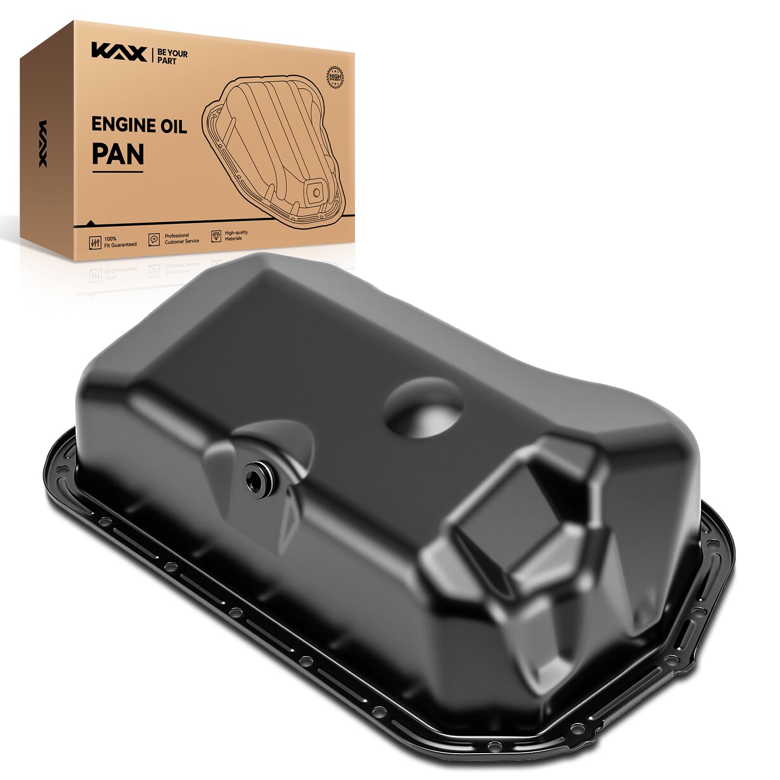 KAX 264-700 Engine Oil Pan Fit for Volkswagen Jetta 1981-1999, Volkswagen Golf 1985-1999, Volkswagen Cabrio 1995-2002, Volkswagen Derby 1995-2009, Cabriolet 1985-1993, Caribe 1984-1987