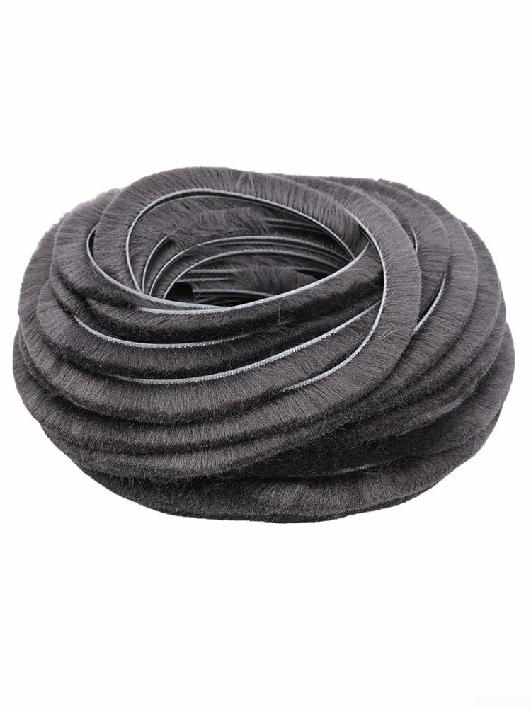 Striscia impermeabile da 10 m con guarnizione a spazzola pelosa per porte scorrevoli e battenti, riduce il rumore e l'accumulo di polvere (5 mm x 12 mm)